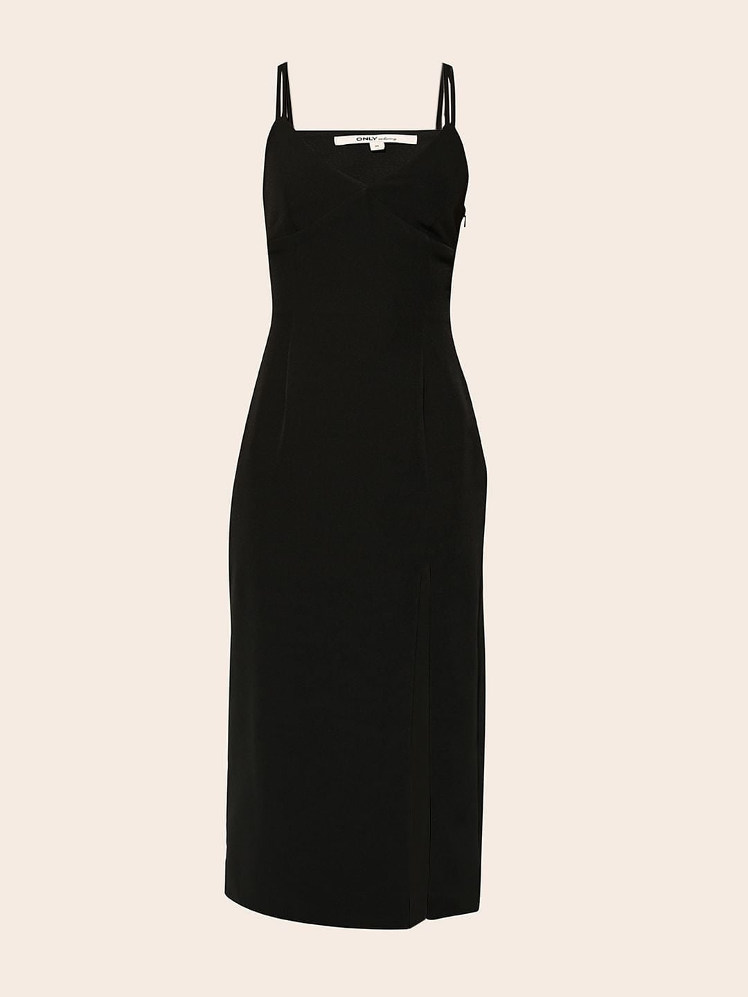 Black Strappy Ankle Length Dress