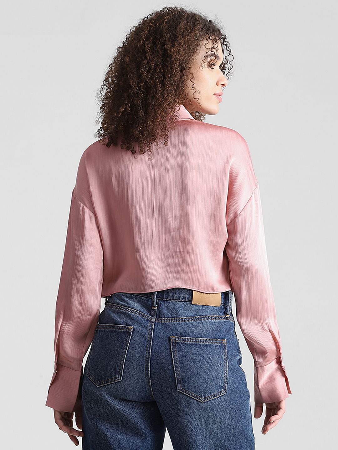 Coral Ruched Full Sleeves Shirt