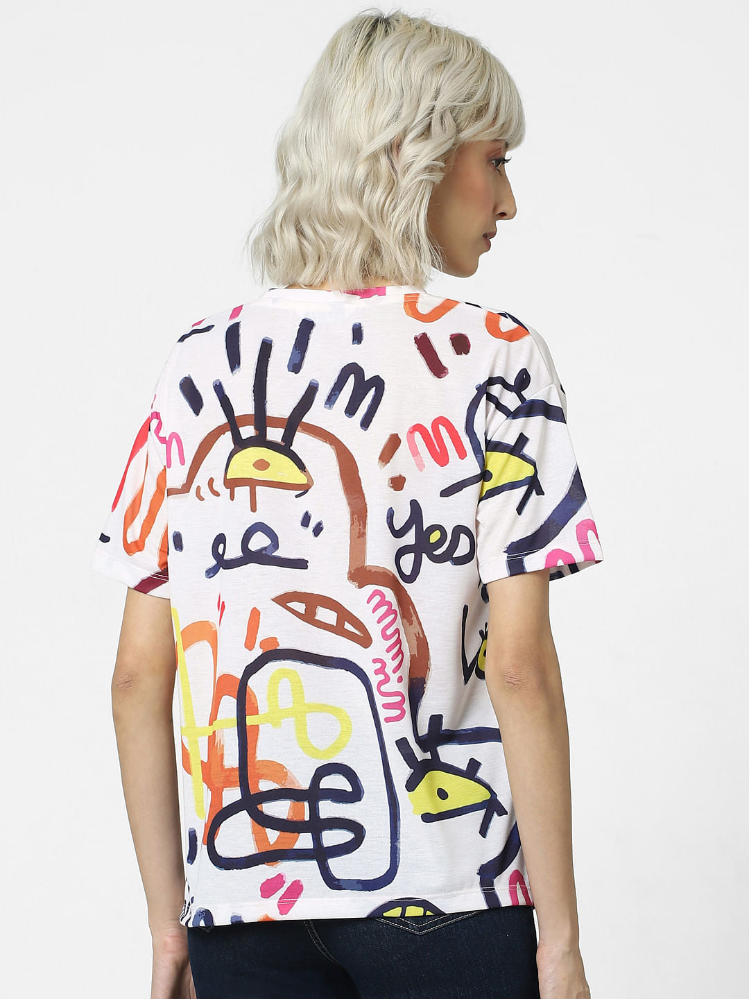 White Printed T-Shirt