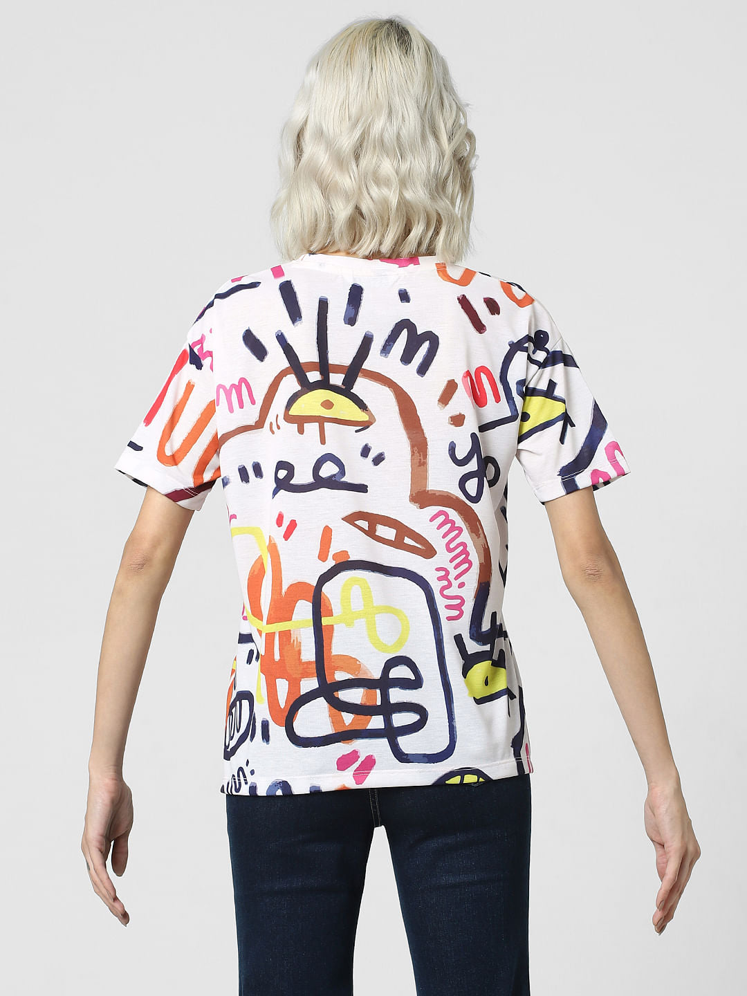 White Printed T-Shirt