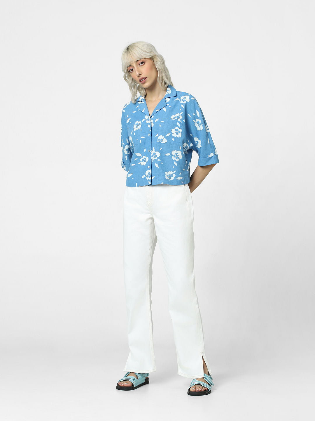 Blue Printed Resort Shirt