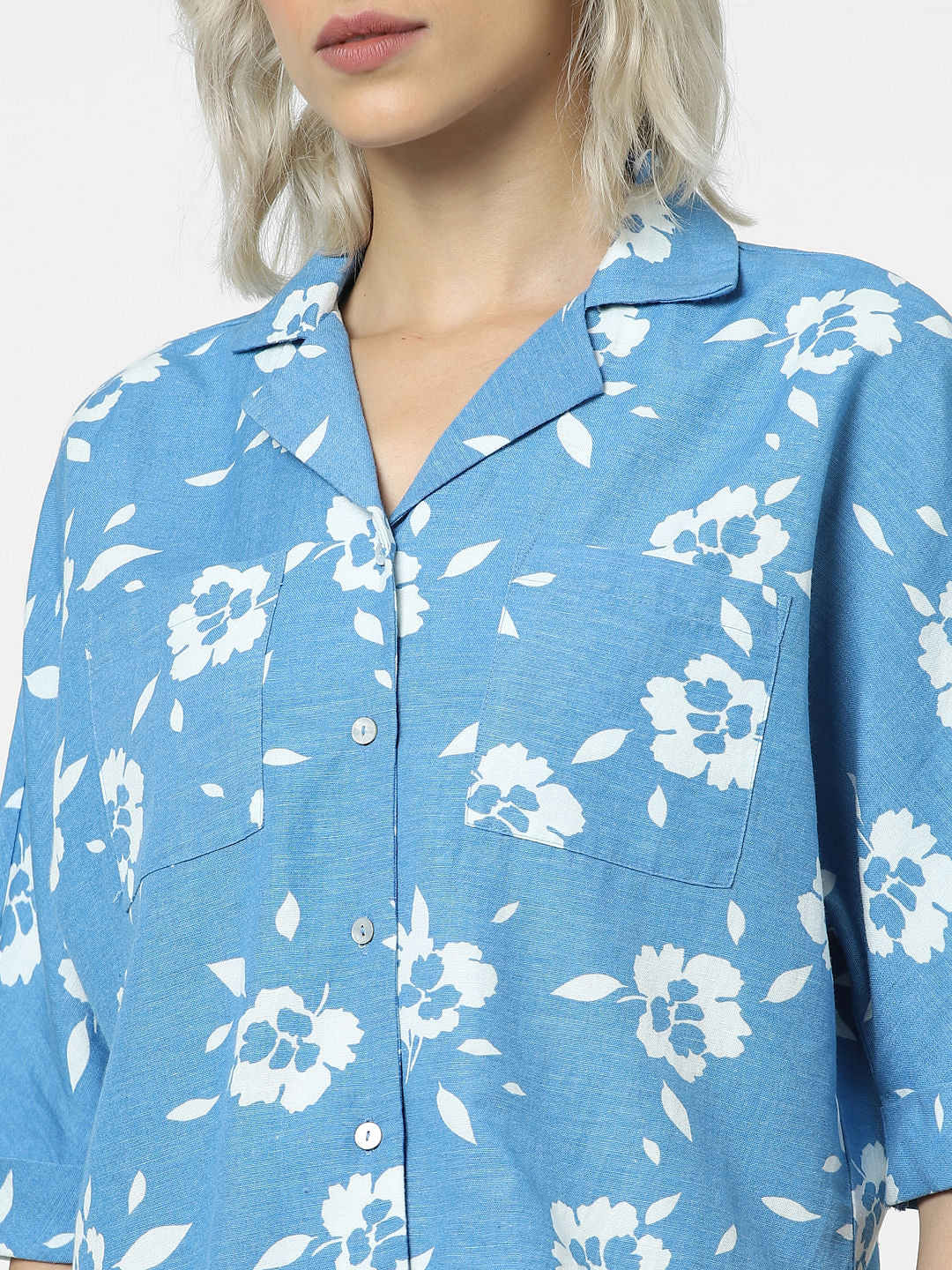 Blue Printed Resort Shirt