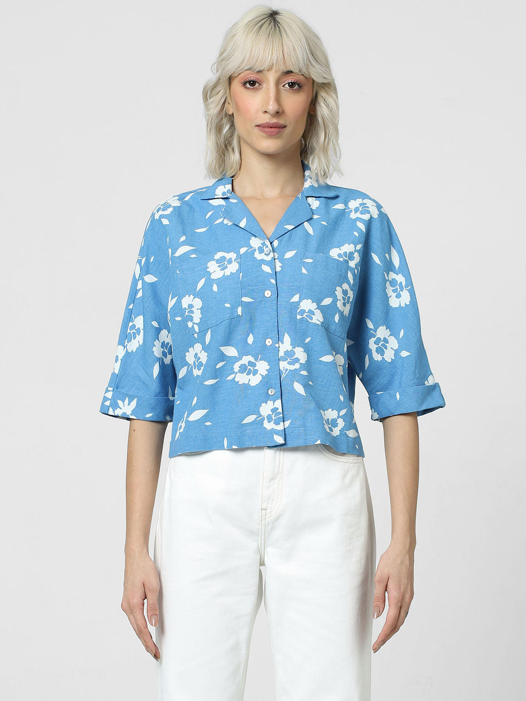 Blue Printed Resort Shirt