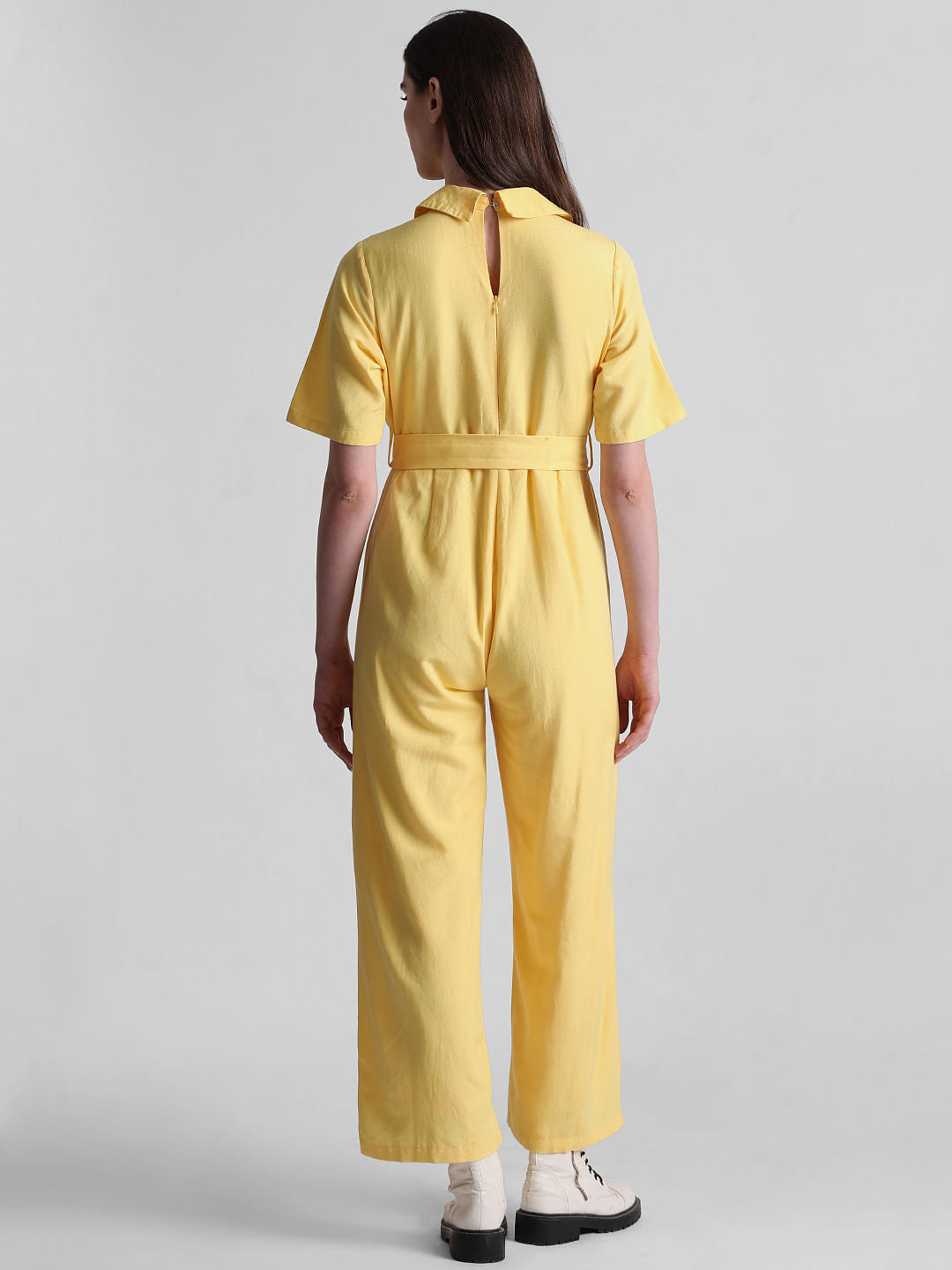 Yellow Wrap-Over Jumpsuit