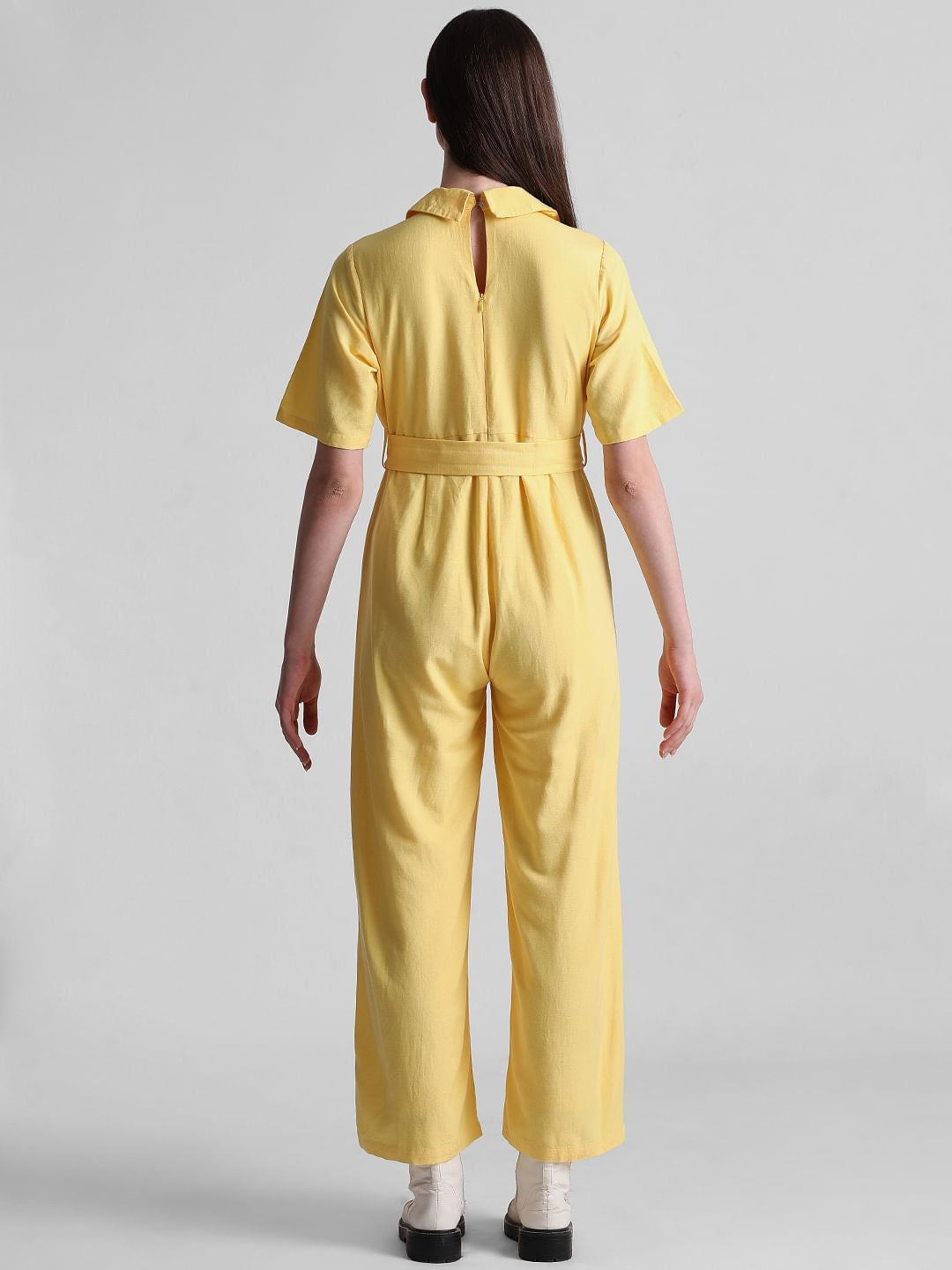 Yellow Wrap-Over Jumpsuit