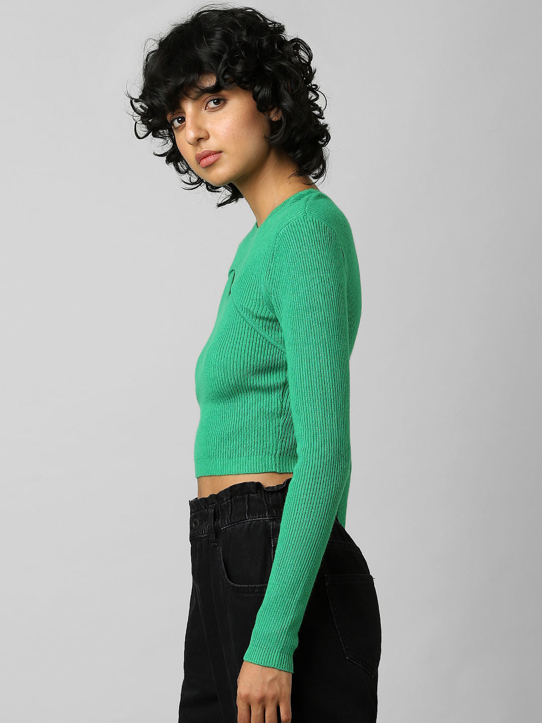 Green Cut Out Detail Pullover