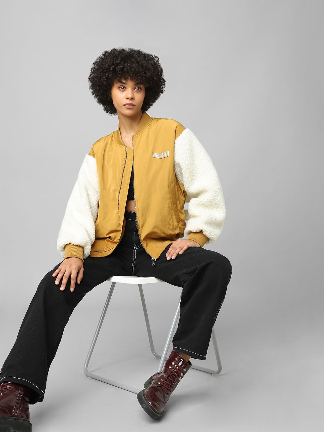 Brown Teddy Bomber Jacket