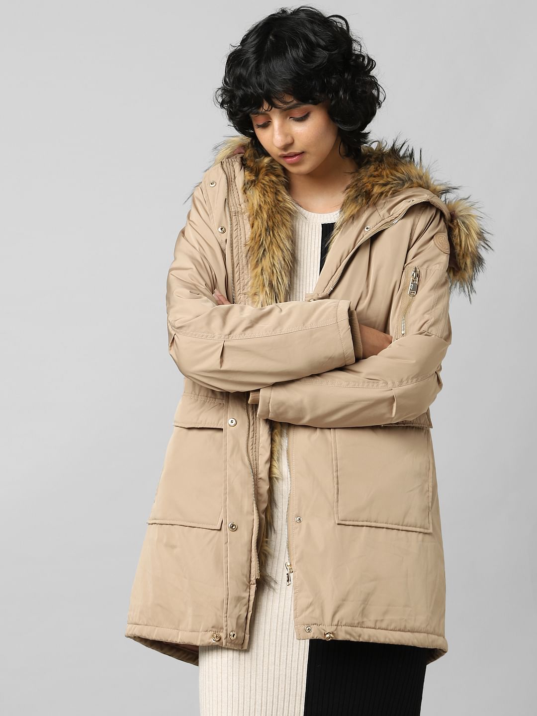 Brown Padded Parka Coat