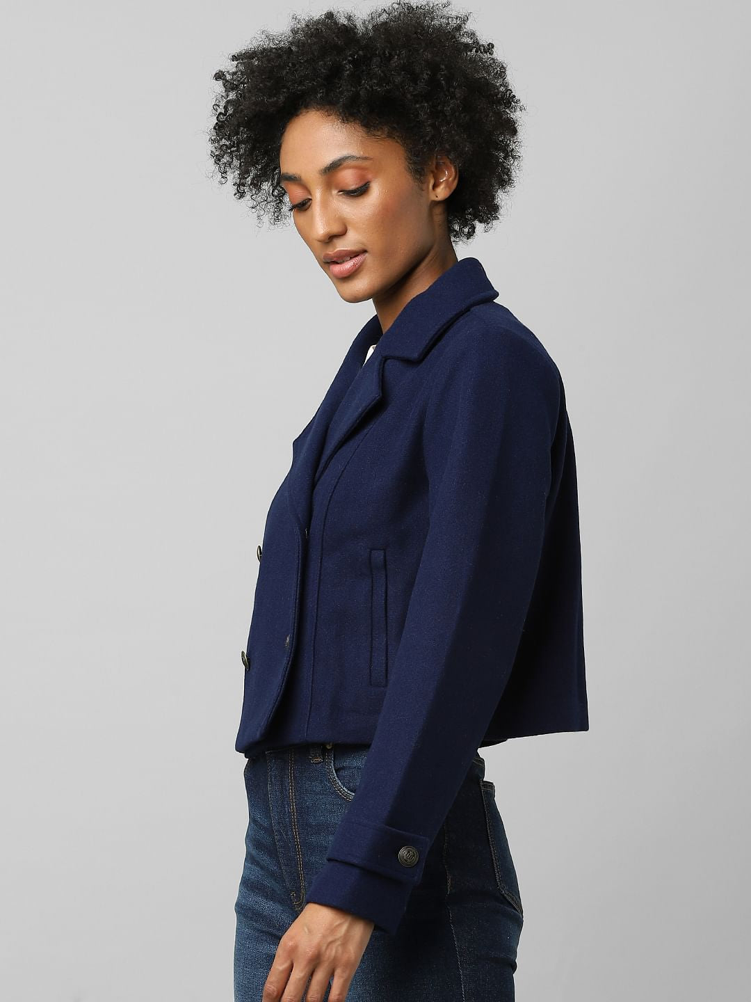 Navy Double Breasted Tailored Blazer