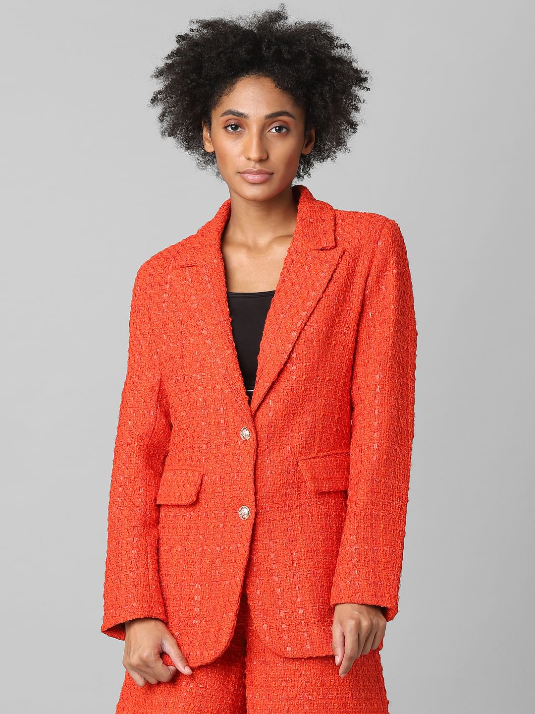 Red Tweed Co-Ord Blazer