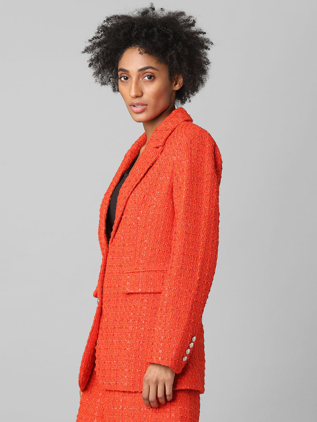 Red Tweed Co-Ord Blazer