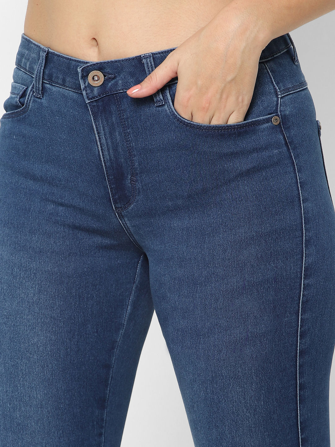 Blue High Rise Skinny Fit Jeans