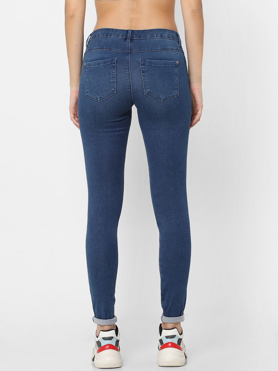 Blue High Rise Skinny Fit Jeans