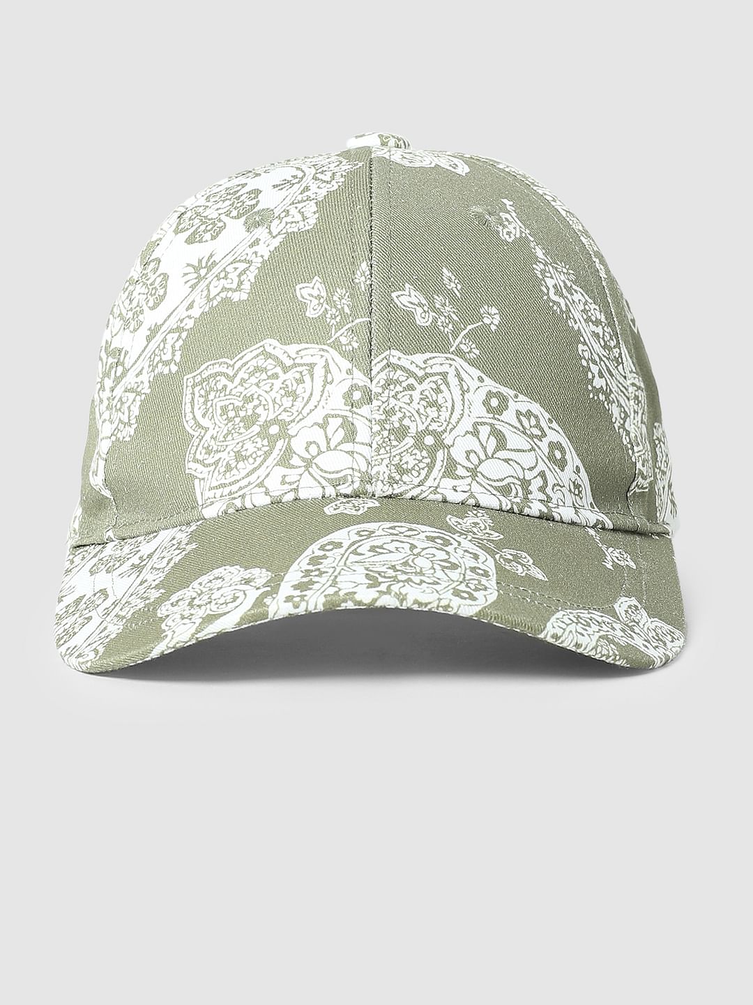 Green Paisley Printed Cap