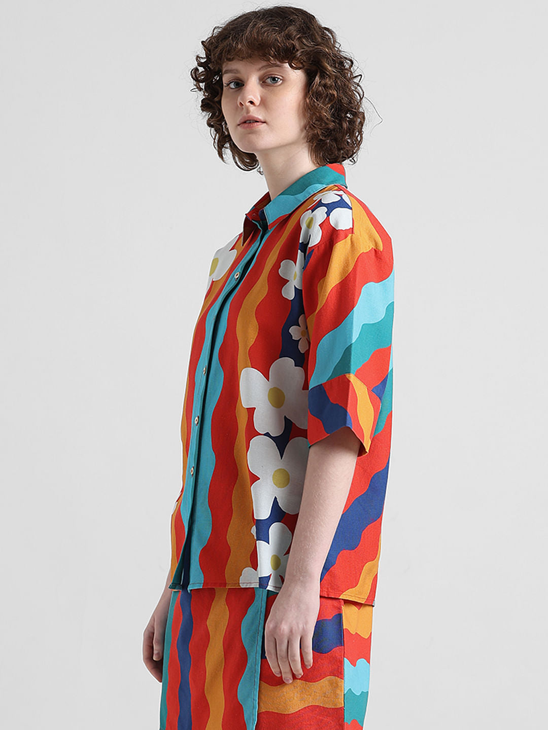 Multi-Coloured Printed Co-Ord Set Shirt