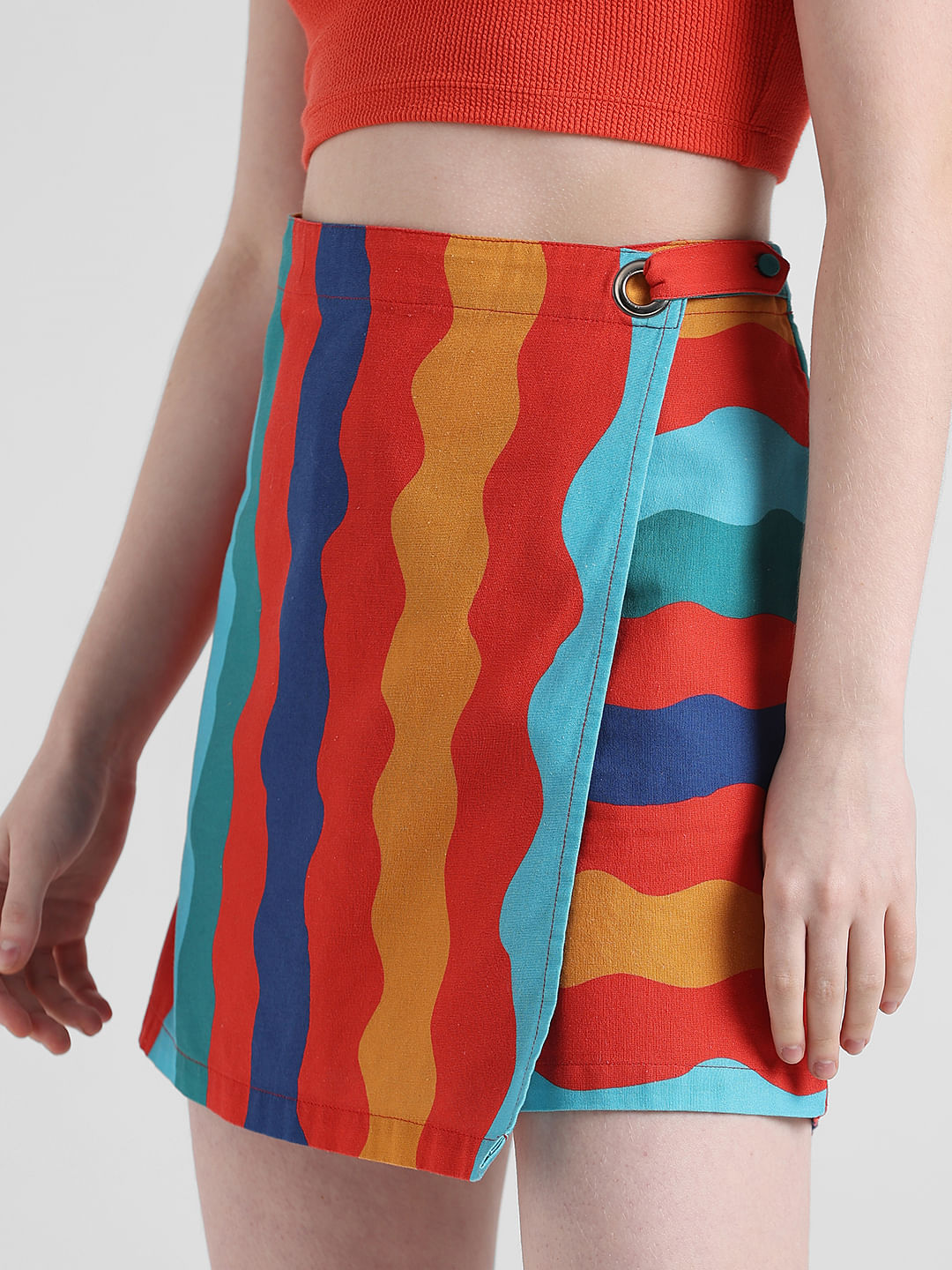 Multi-Coloured Printed Co-Ord Set Skorts