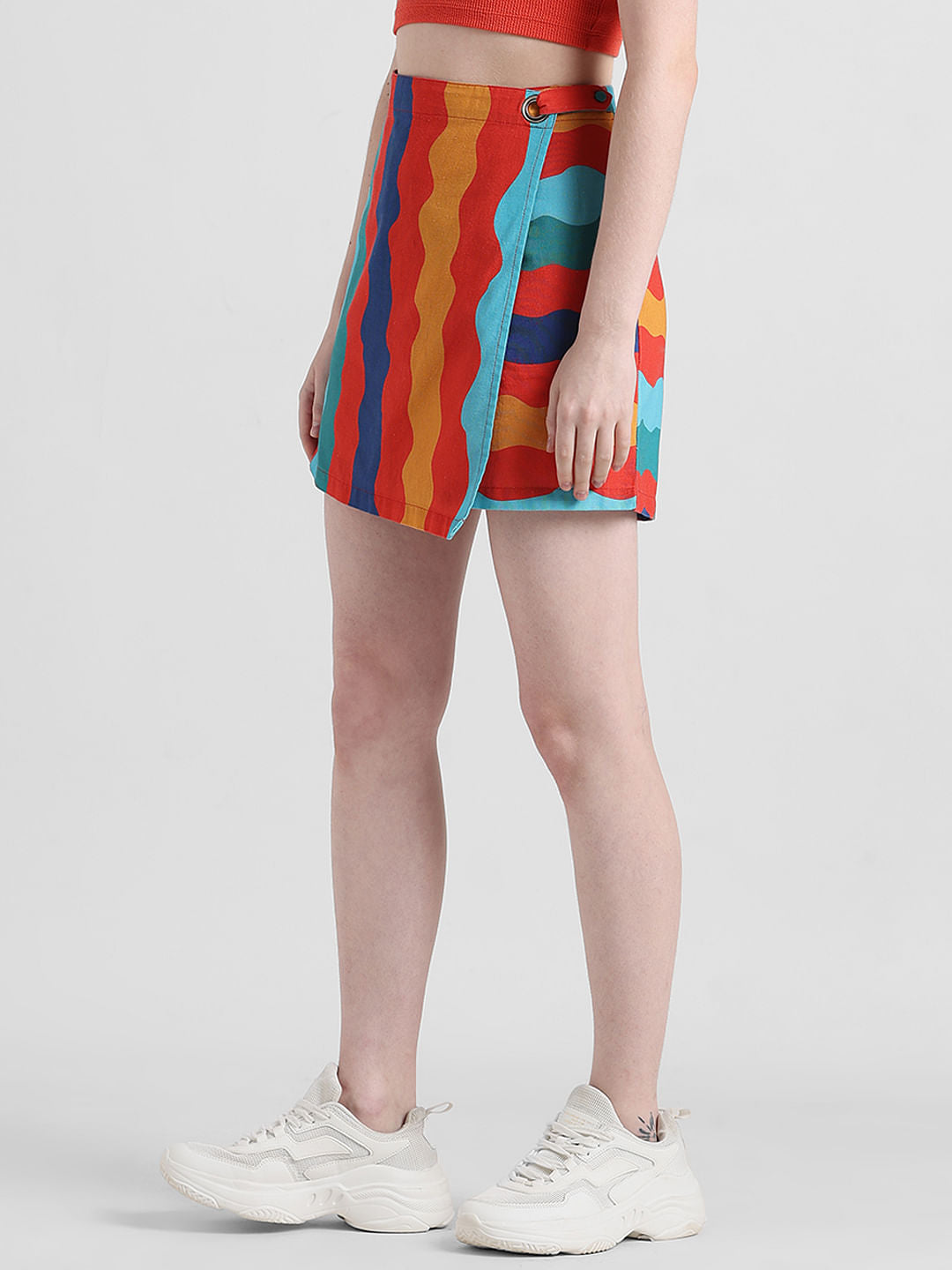 Multi-Coloured Printed Co-Ord Set Skorts