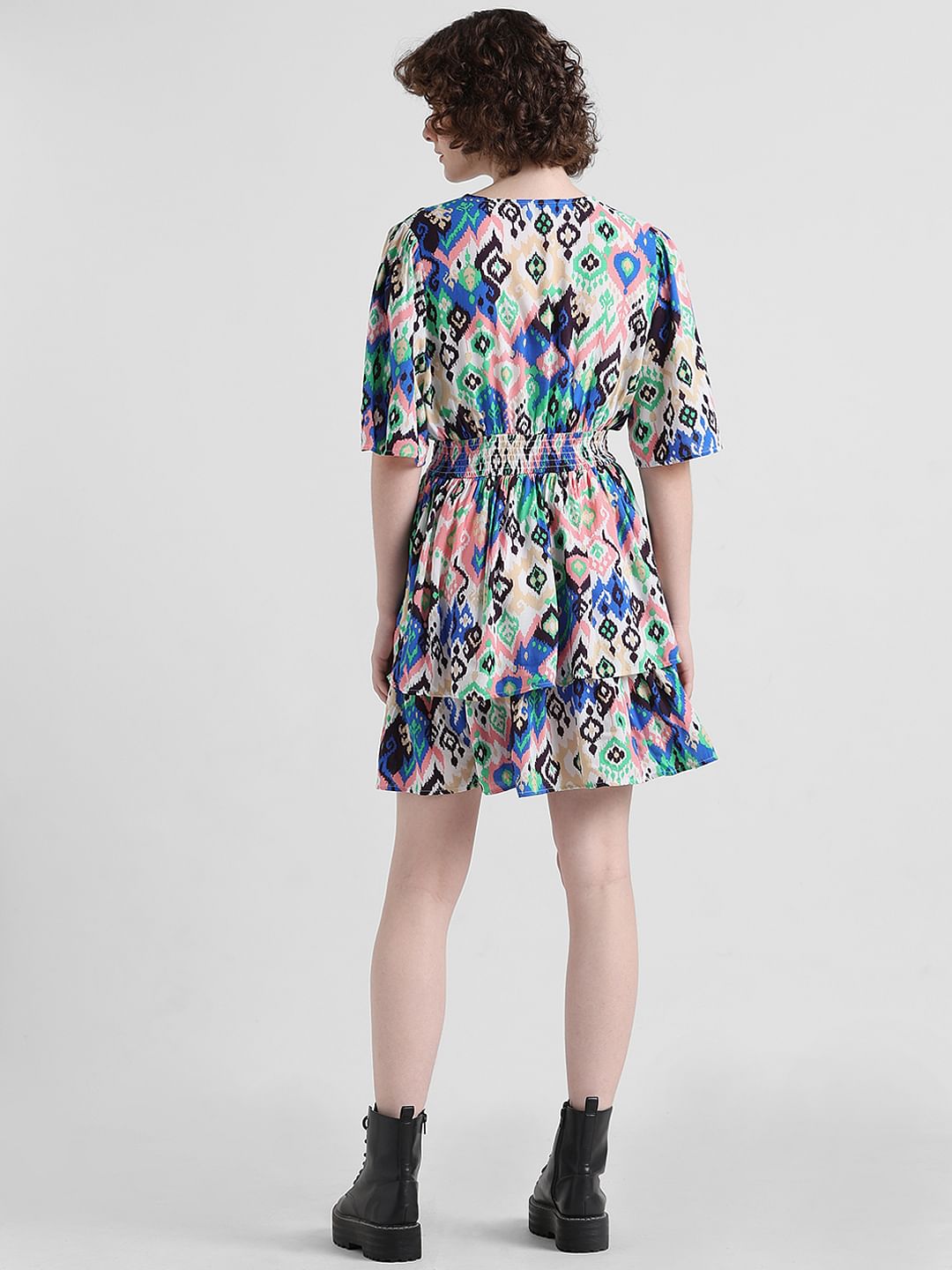 Multi-Coloured Aztec Print Dress