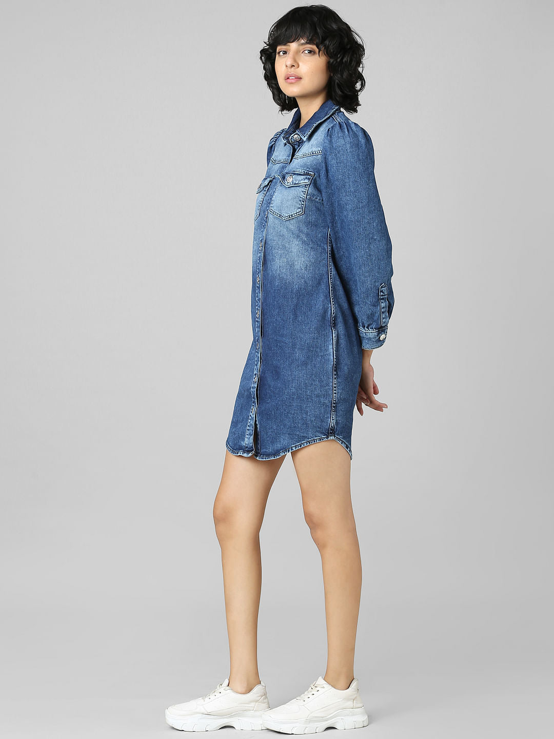Blue Denim Shirt Dress
