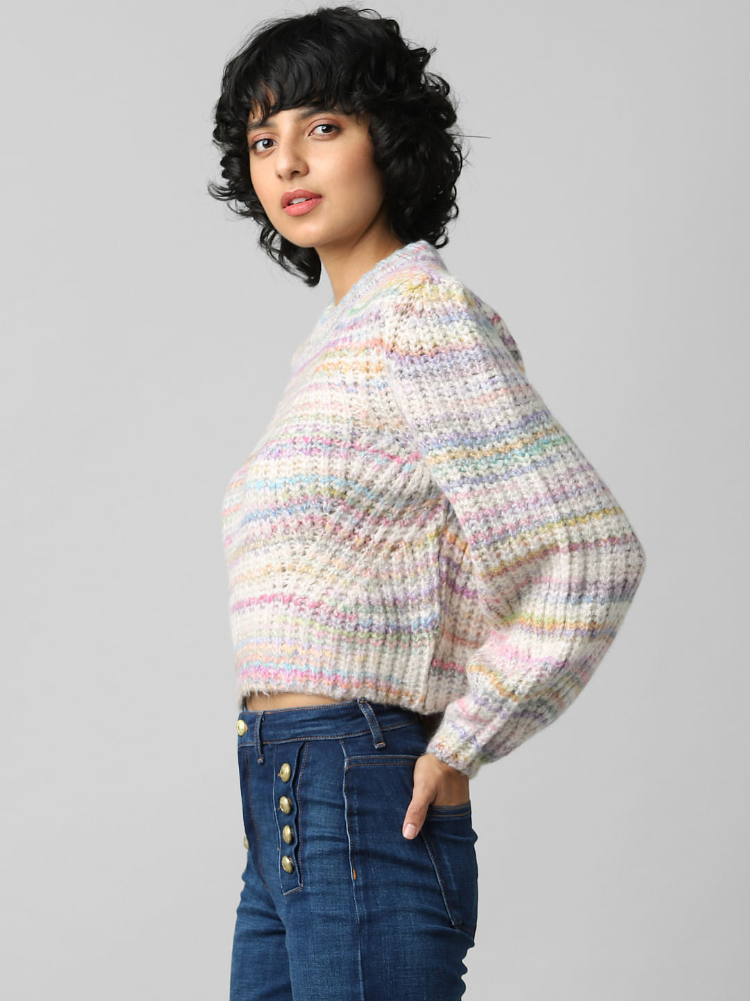 Beige Chunky Knit Pullover