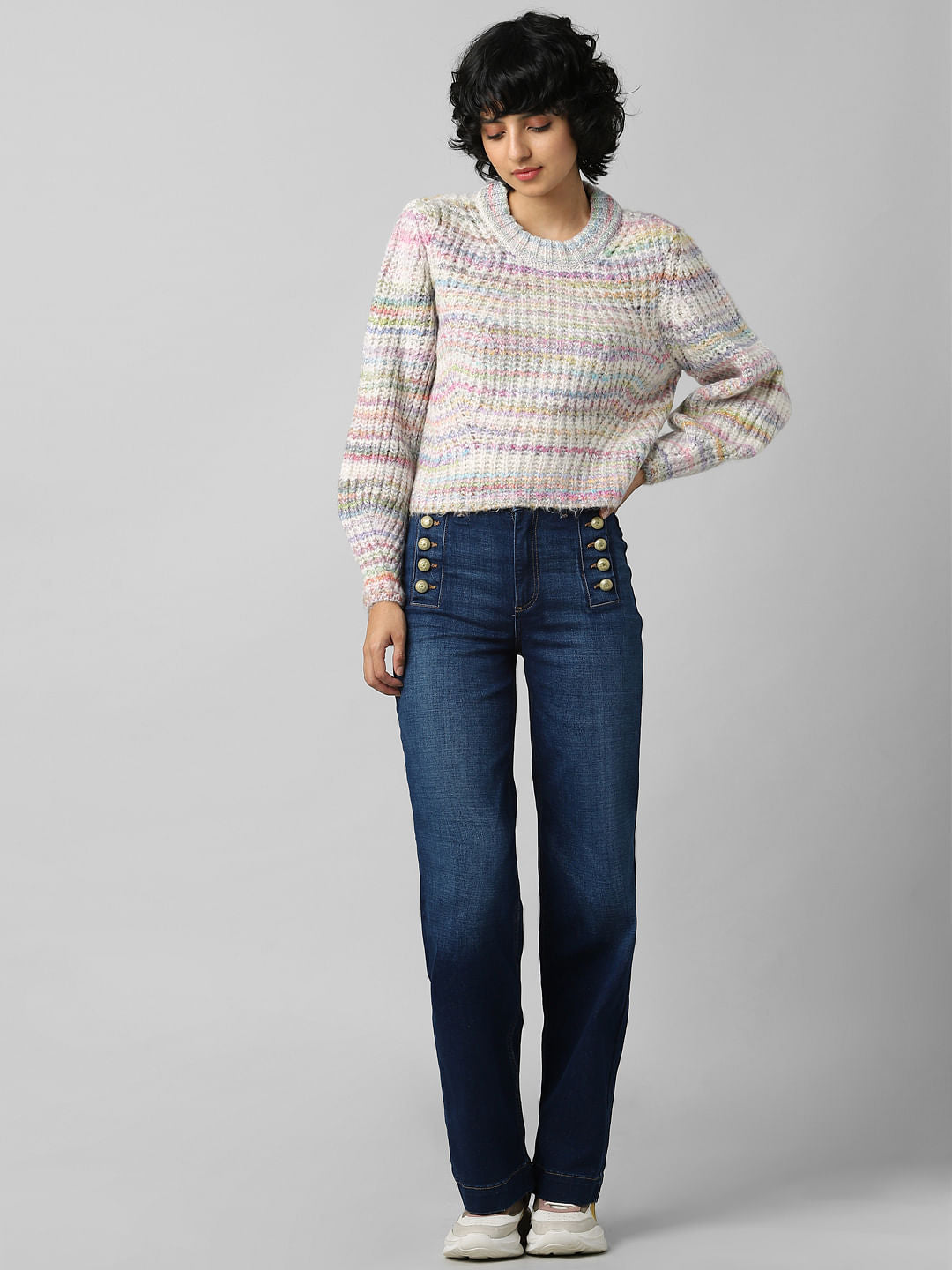 Beige Chunky Knit Pullover