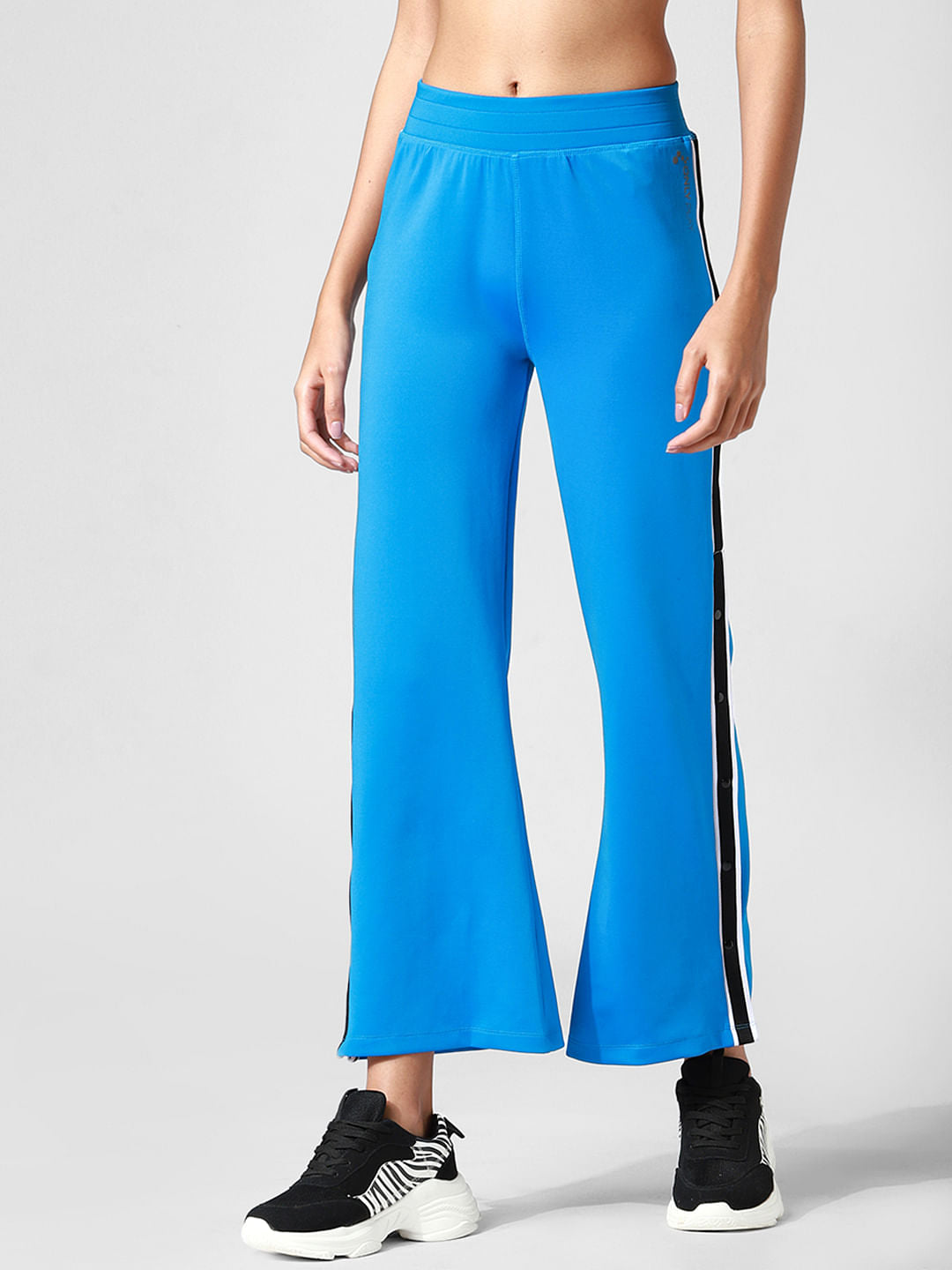 Blue Mid Rise Wide Leg Co-Ord Pants