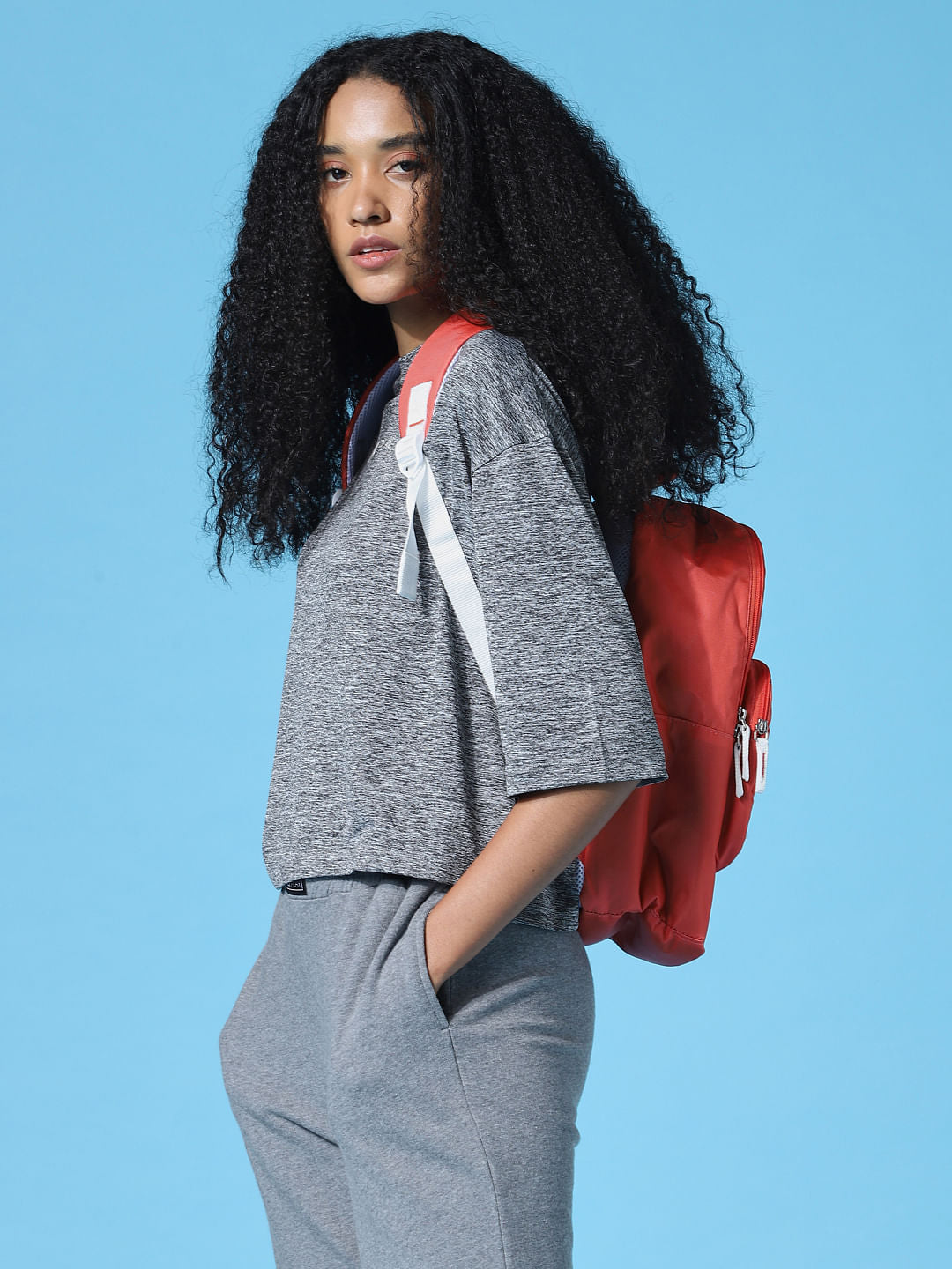 Grey Drop Shoulder Training T-Shirt