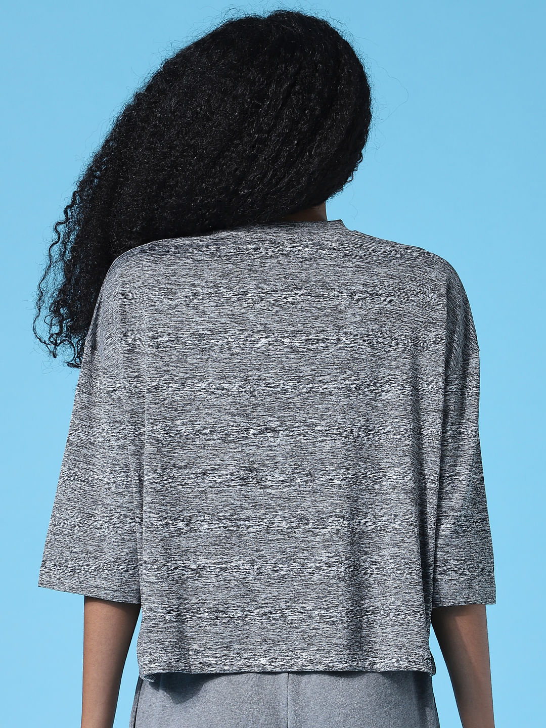 Grey Drop Shoulder Training T-Shirt