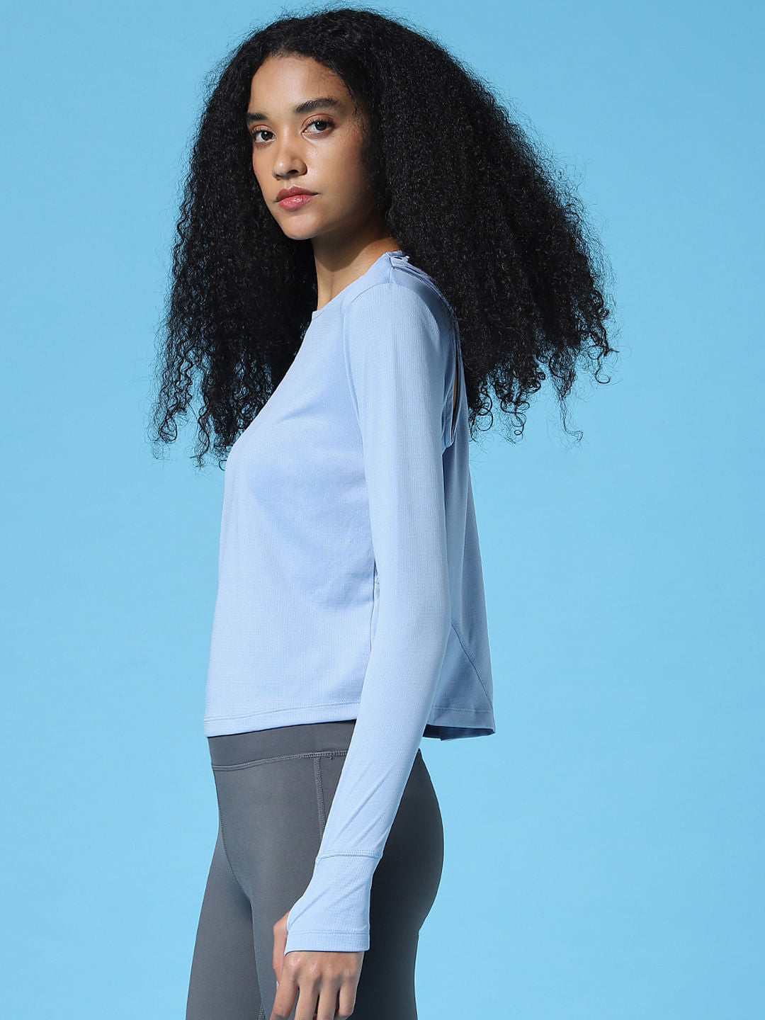 Blue Cut-Out Detail Training Top