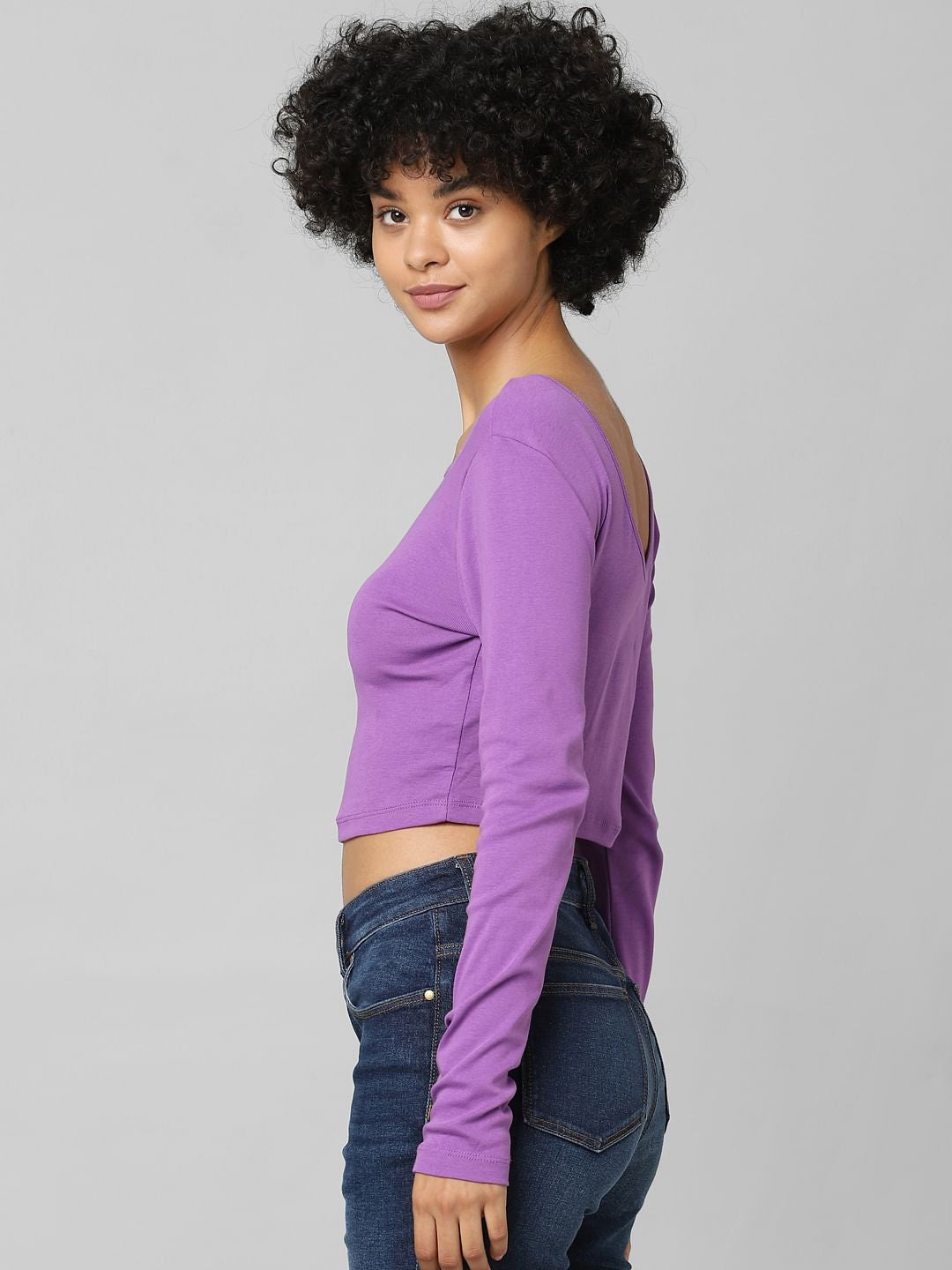 Purple Cropped Top