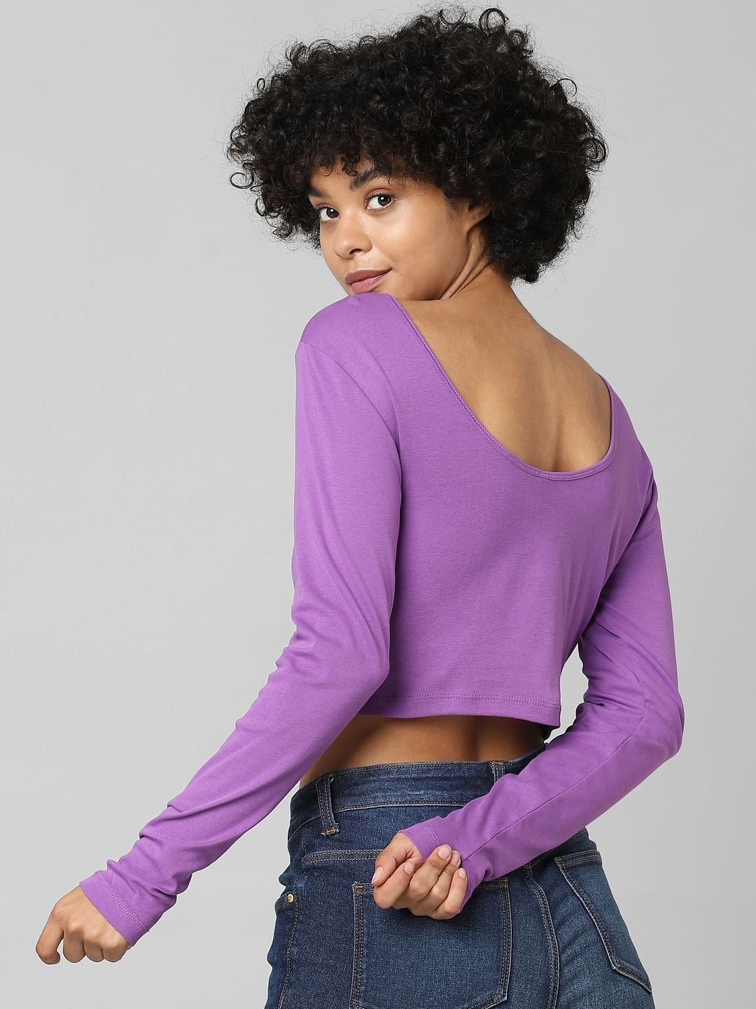 Purple Cropped Top