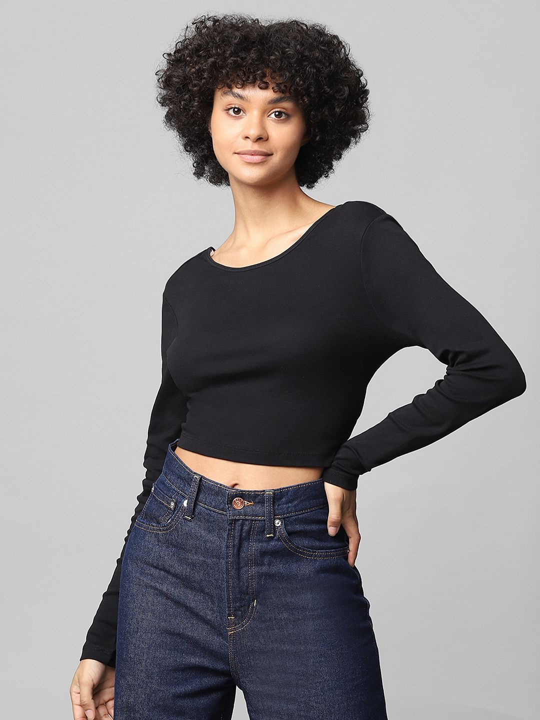 Black Cropped Top