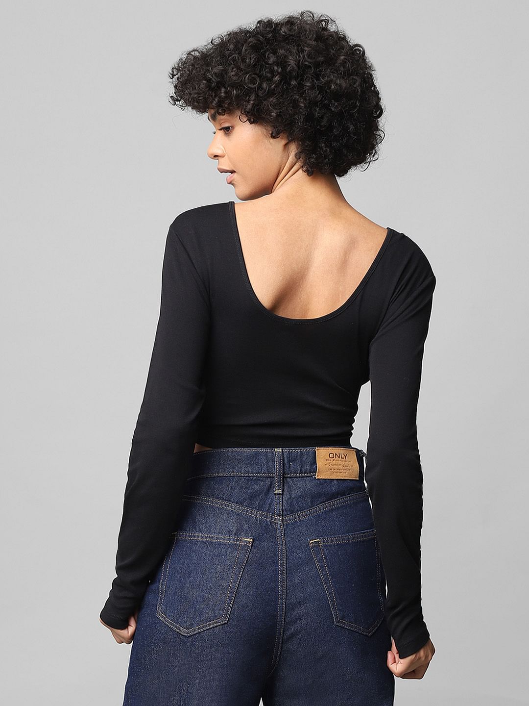 Black Cropped Top