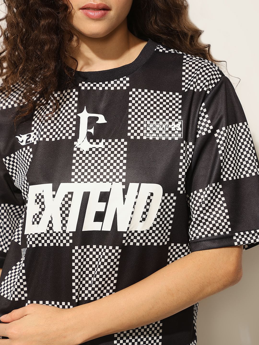 Black Typographic Print T-Shirt