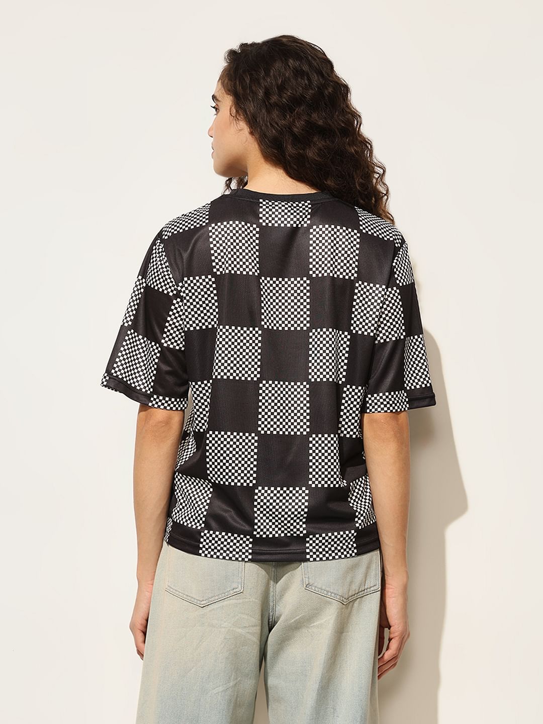 Black Typographic Print T-Shirt