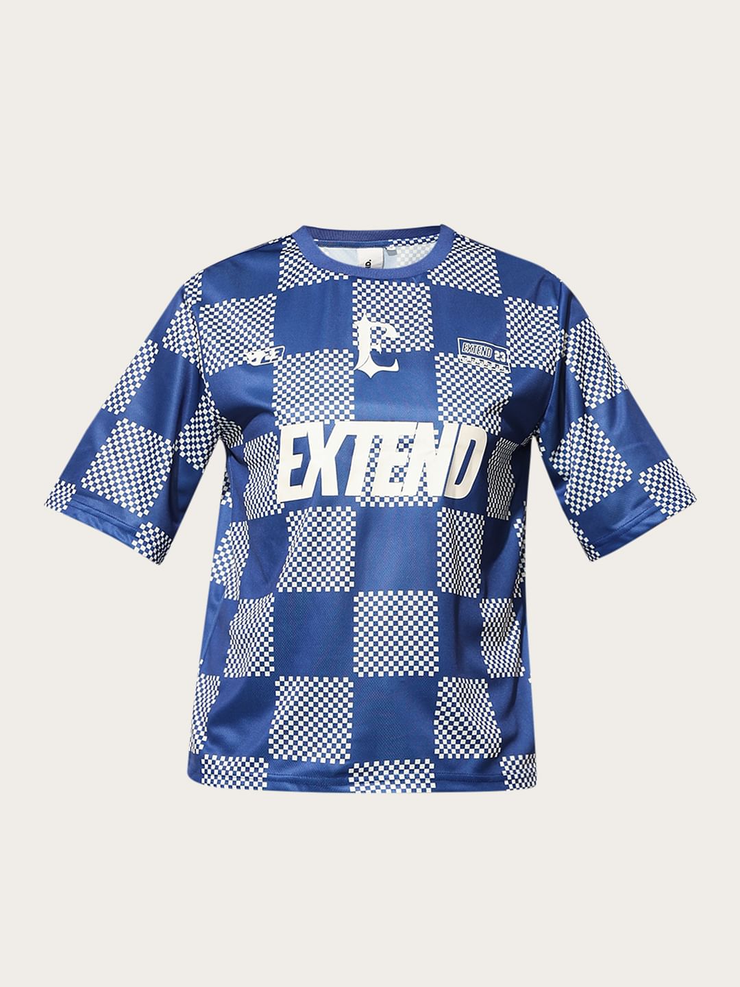 Blue Typographic Print T-Shirt