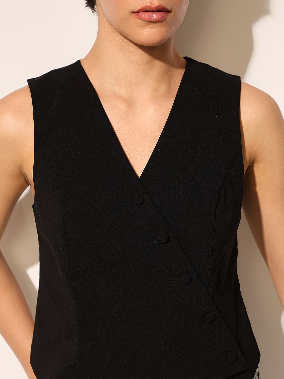Black Tailored Co-Ord Set Waistcoat
