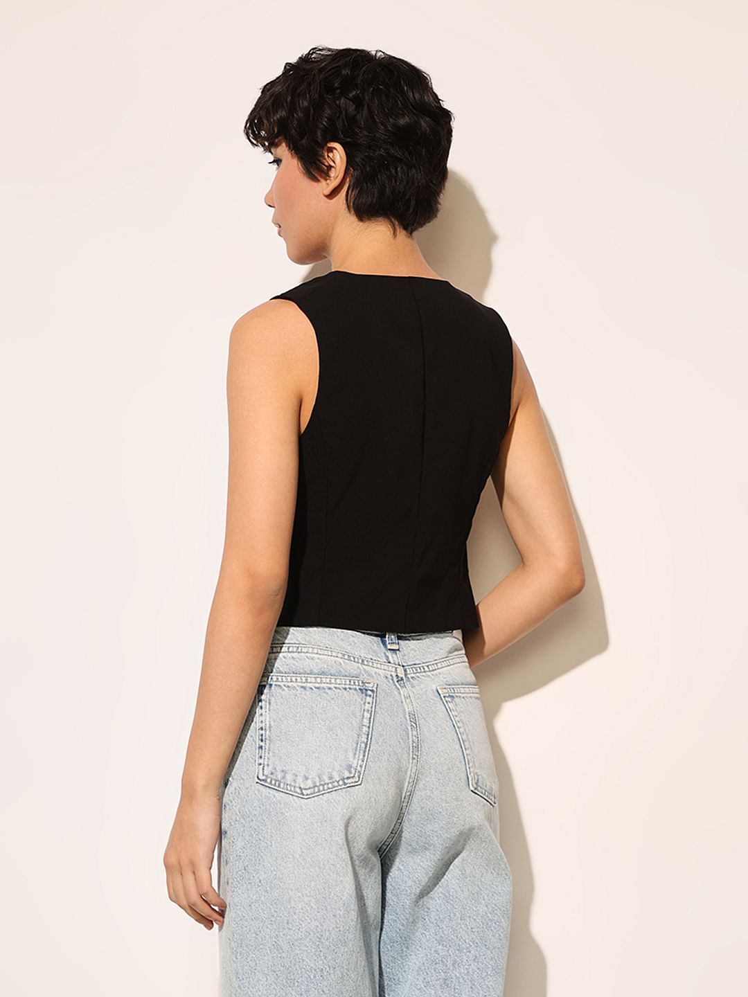 Black Tailored Co-Ord Set Waistcoat