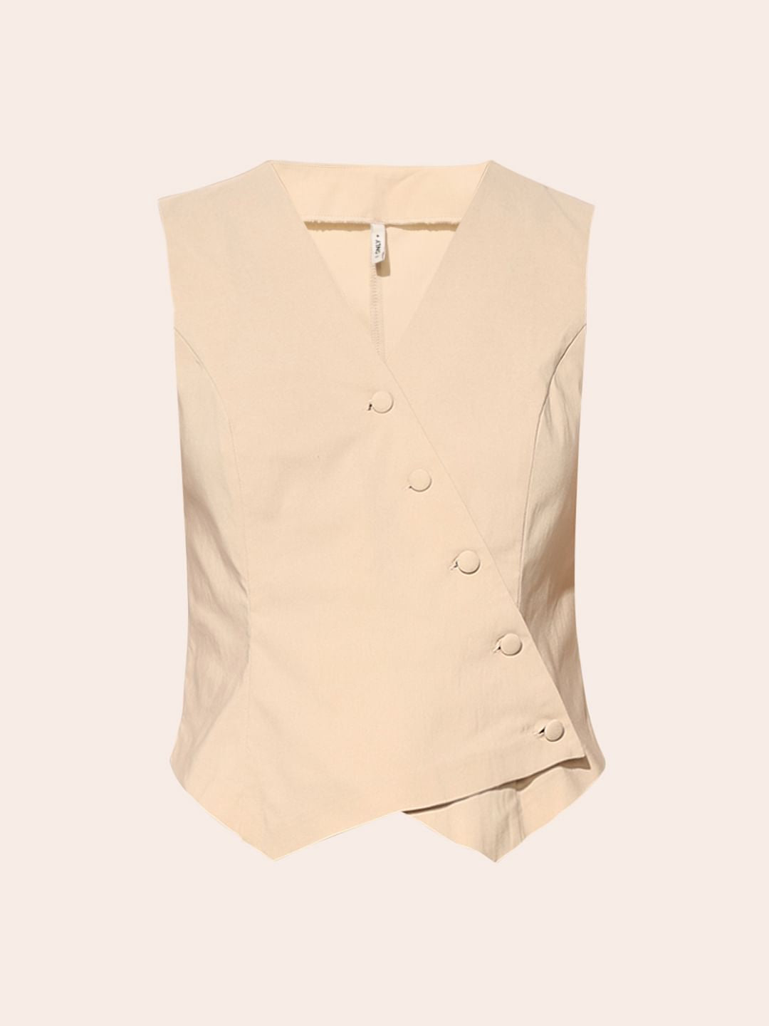 Beige Tailored Co-Ord Set Waistcoat