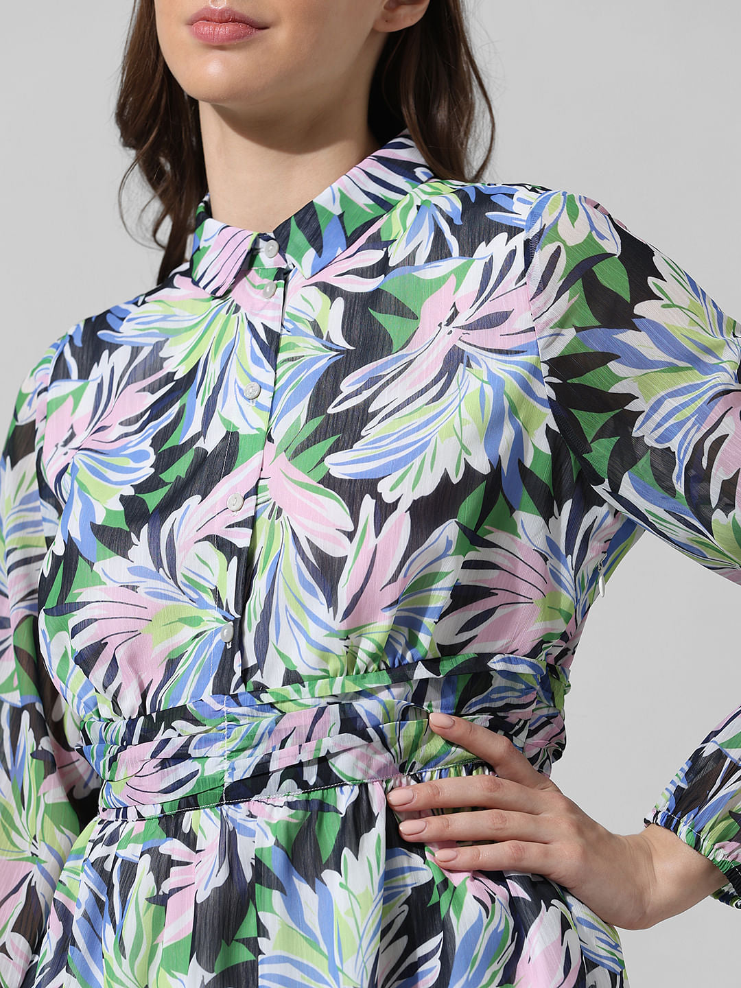 Black Floral Mini Dress