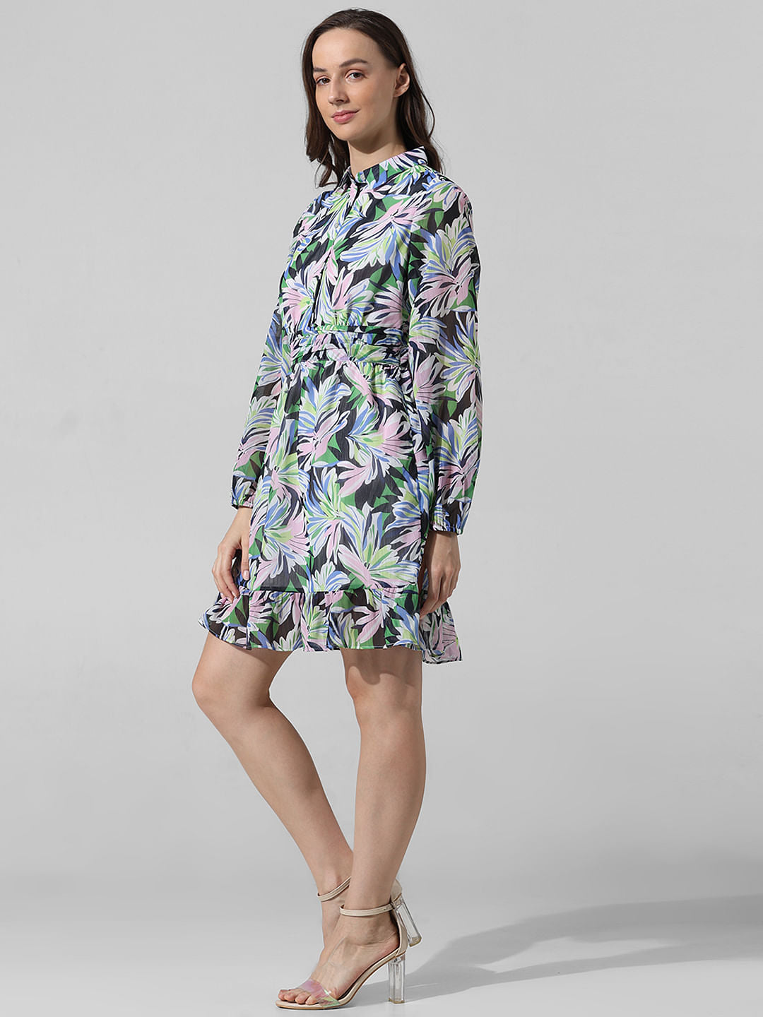 Black Floral Mini Dress