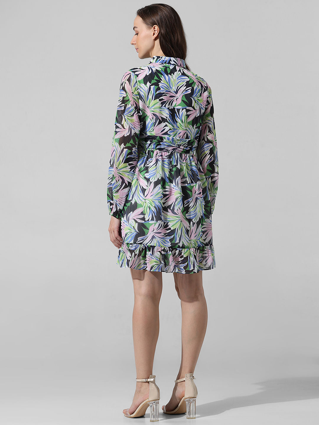 Black Floral Mini Dress