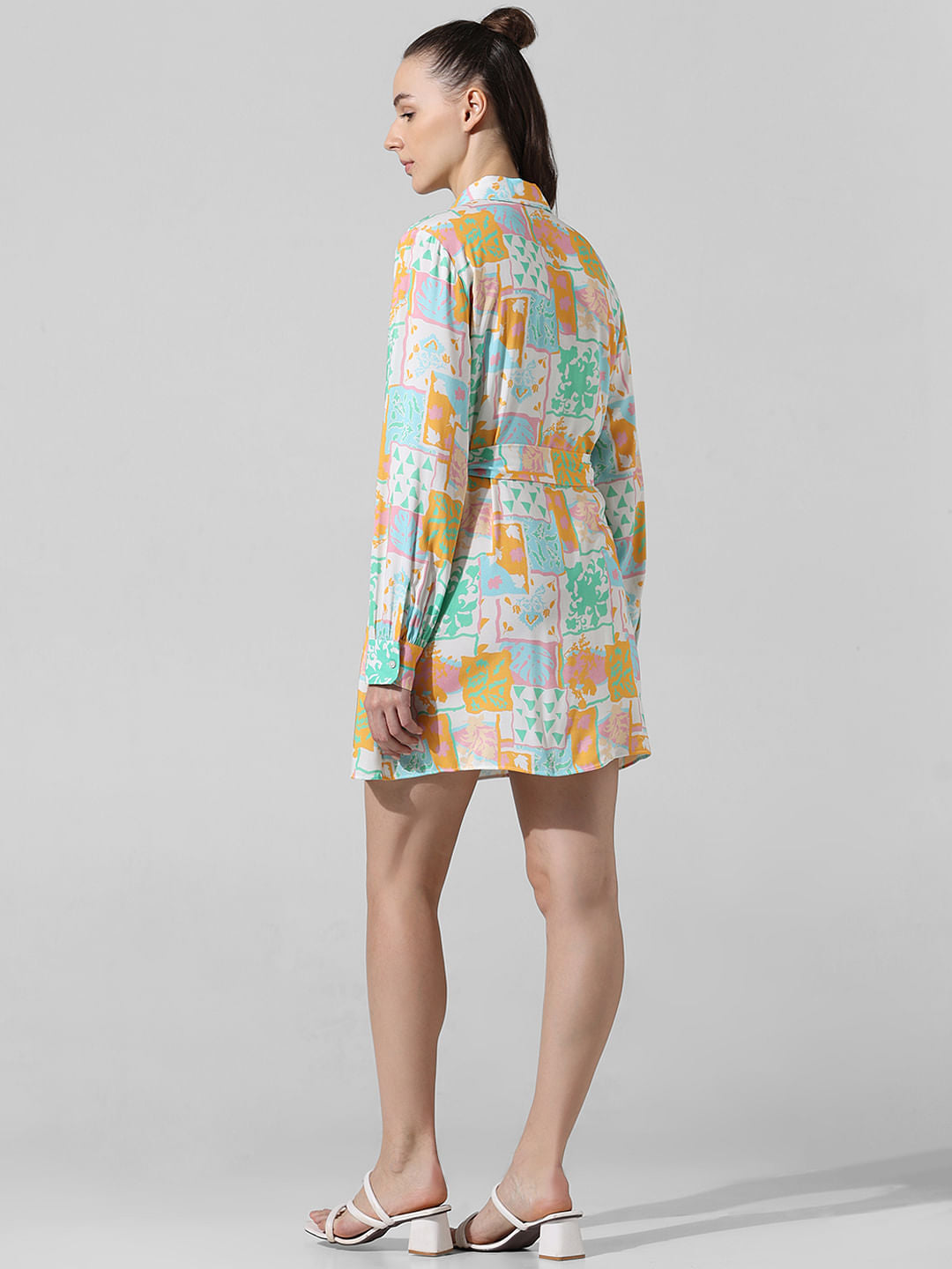 Multi-Colour Printed Shirt Dress
