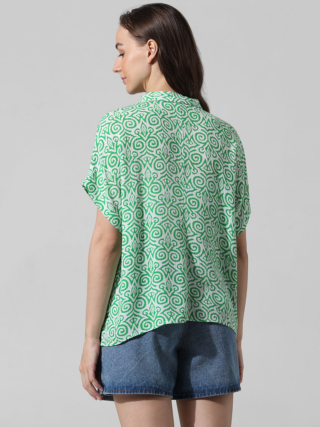 Green Printed Shirt