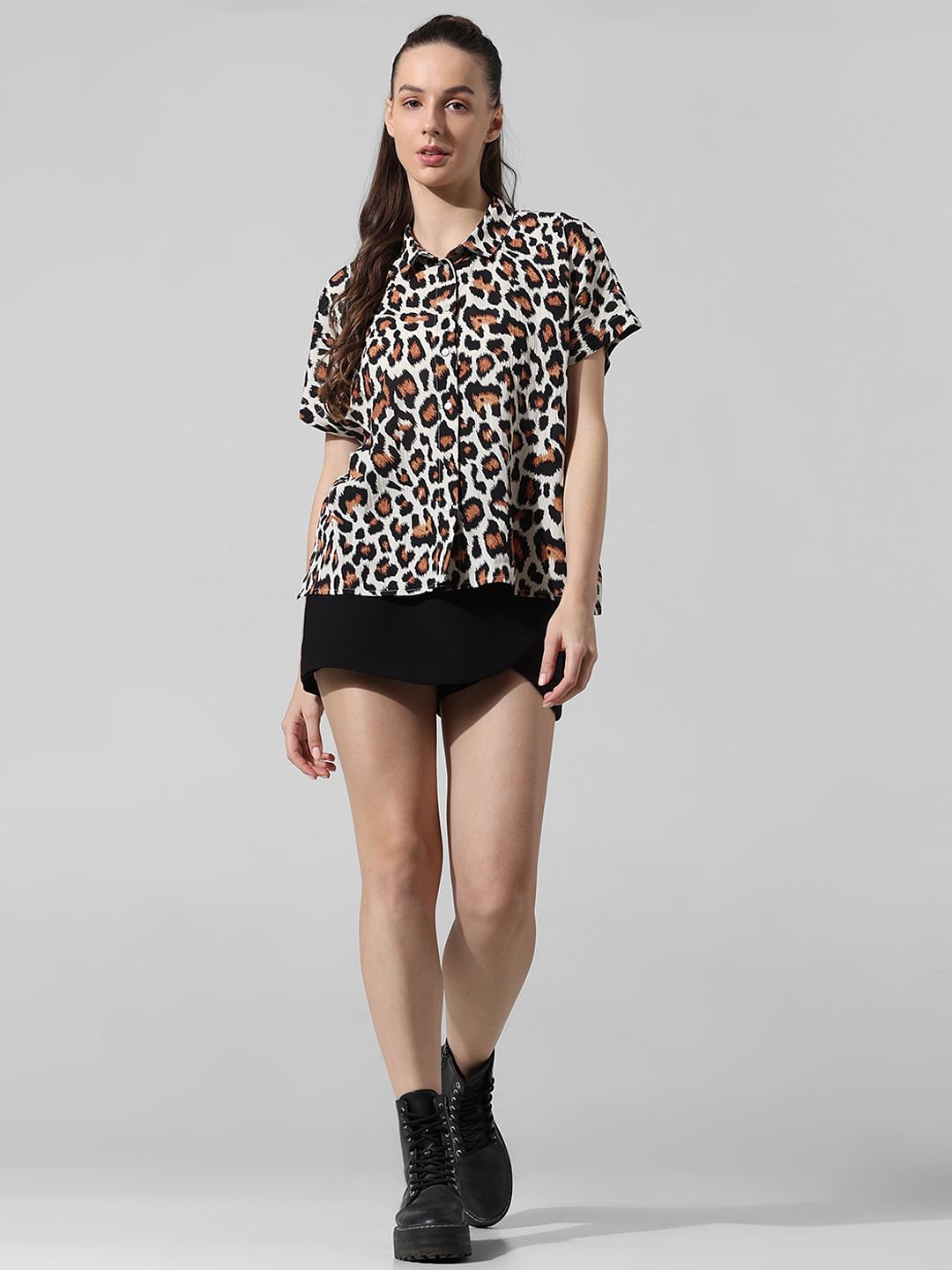 Black Animal Print Shirt