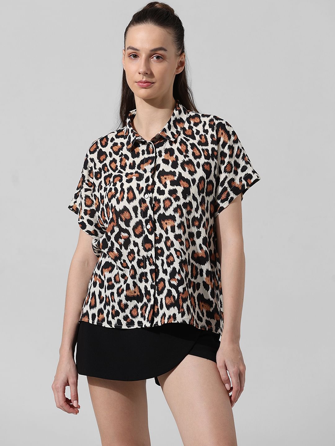 Black Animal Print Shirt