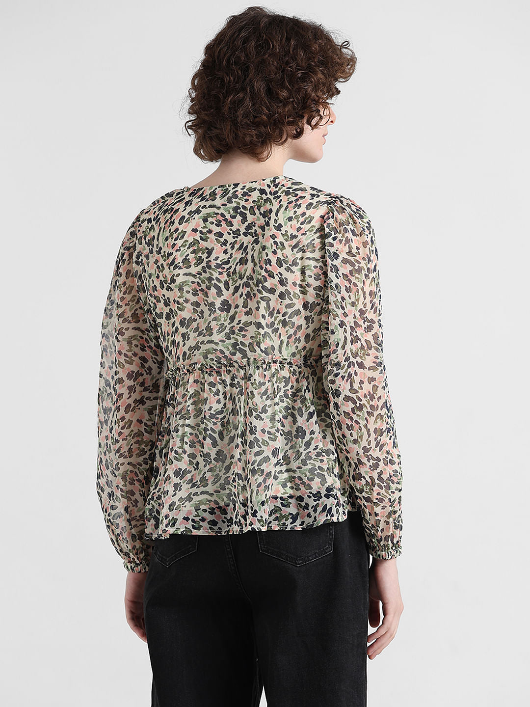 Chiffon Floral Flounce Top