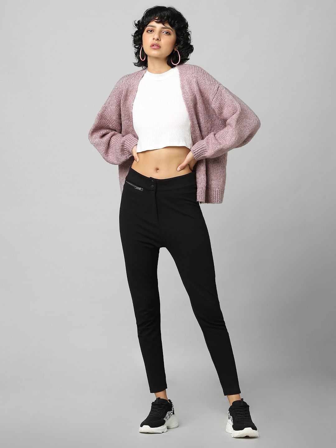 Black High Rise Slim Fit Leggings