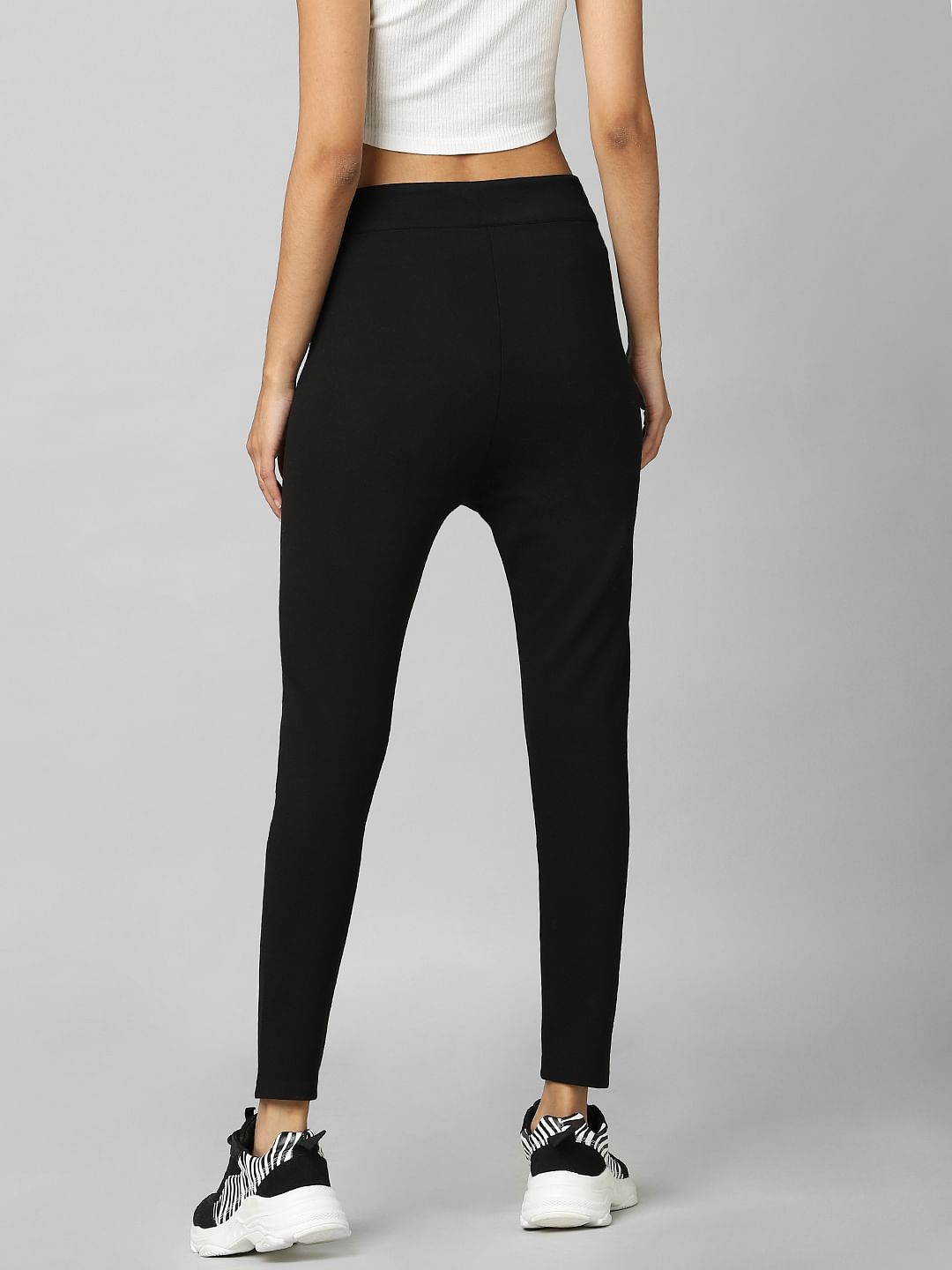 Black High Rise Slim Fit Leggings