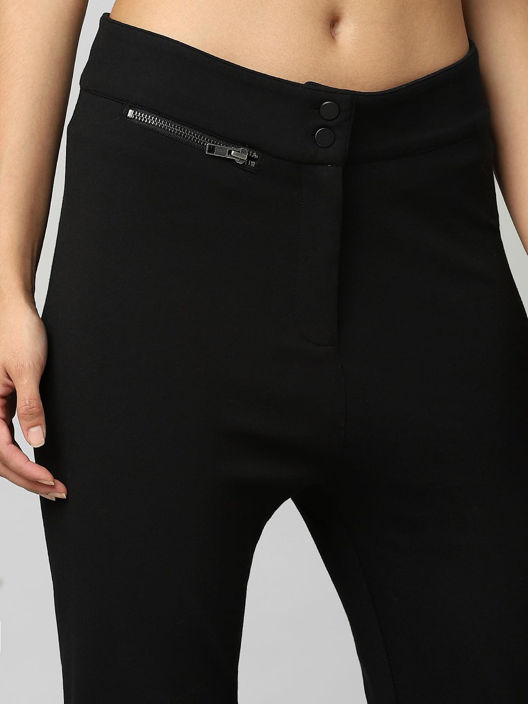 Black High Rise Slim Fit Leggings